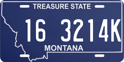 MT license plate 163214K