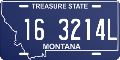 MT license plate 163214L
