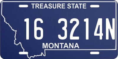 MT license plate 163214N