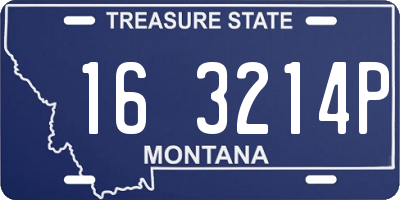 MT license plate 163214P