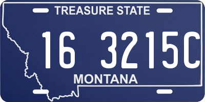 MT license plate 163215C