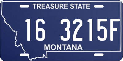 MT license plate 163215F