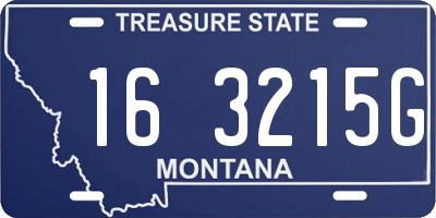MT license plate 163215G
