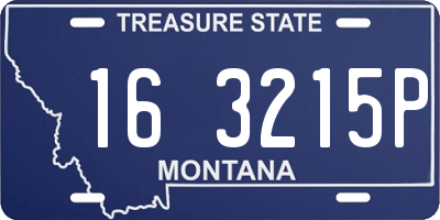 MT license plate 163215P