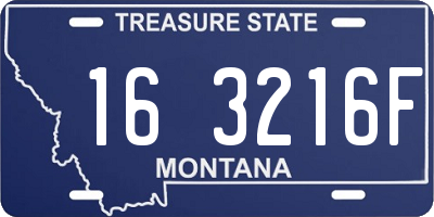 MT license plate 163216F