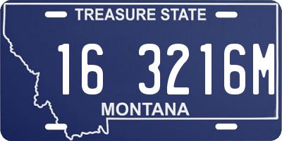 MT license plate 163216M