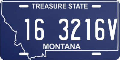 MT license plate 163216V