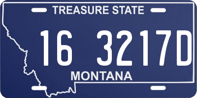 MT license plate 163217D