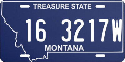 MT license plate 163217W