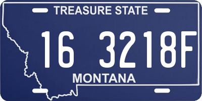 MT license plate 163218F