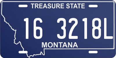 MT license plate 163218L
