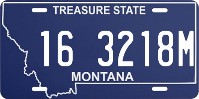 MT license plate 163218M