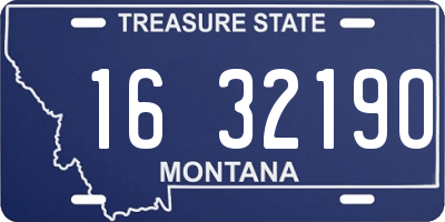 MT license plate 163219O
