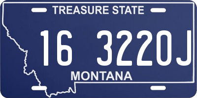 MT license plate 163220J