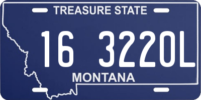 MT license plate 163220L