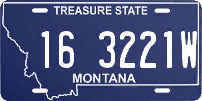 MT license plate 163221W