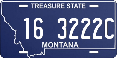 MT license plate 163222C