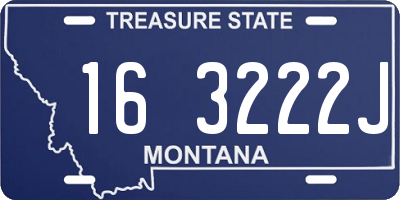MT license plate 163222J