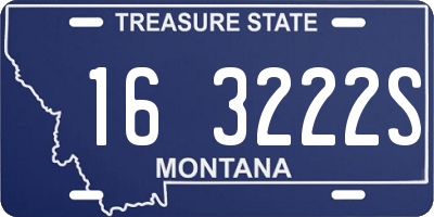 MT license plate 163222S