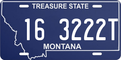 MT license plate 163222T