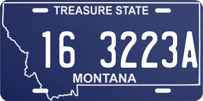 MT license plate 163223A
