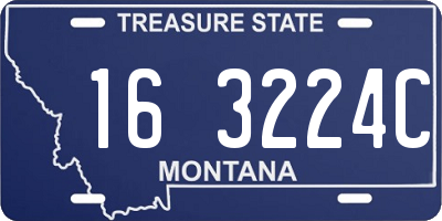 MT license plate 163224C