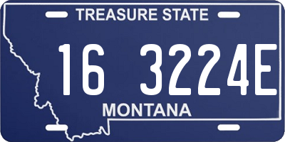 MT license plate 163224E
