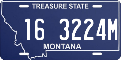 MT license plate 163224M