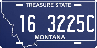 MT license plate 163225C