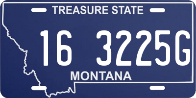 MT license plate 163225G