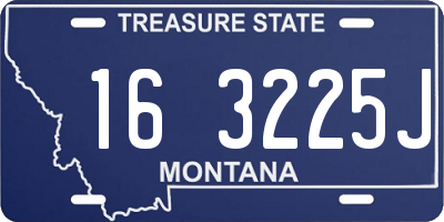 MT license plate 163225J
