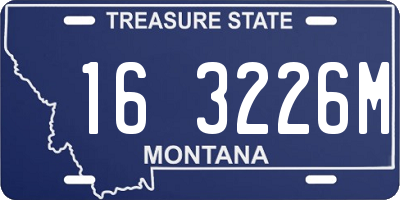 MT license plate 163226M