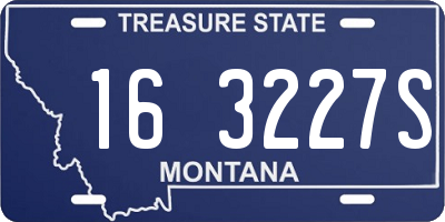 MT license plate 163227S
