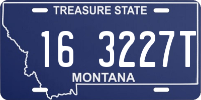 MT license plate 163227T