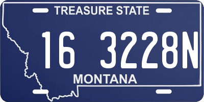 MT license plate 163228N