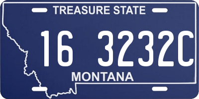 MT license plate 163232C