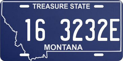 MT license plate 163232E