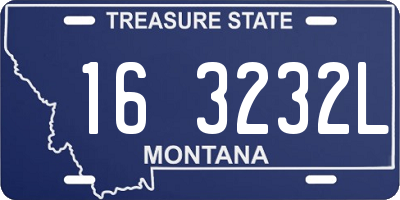 MT license plate 163232L