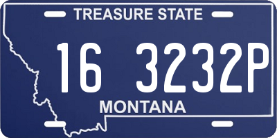 MT license plate 163232P
