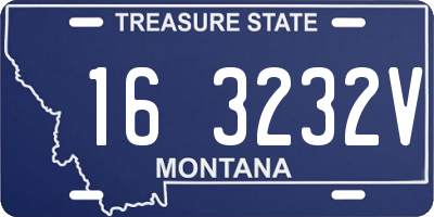 MT license plate 163232V