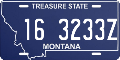 MT license plate 163233Z