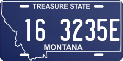 MT license plate 163235E