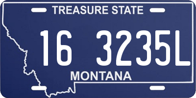 MT license plate 163235L