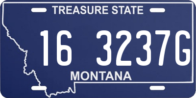 MT license plate 163237G