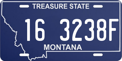 MT license plate 163238F
