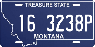 MT license plate 163238P
