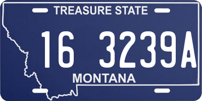 MT license plate 163239A