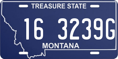 MT license plate 163239G