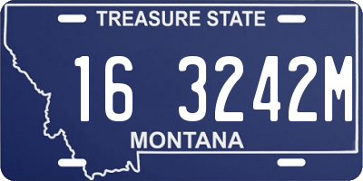 MT license plate 163242M