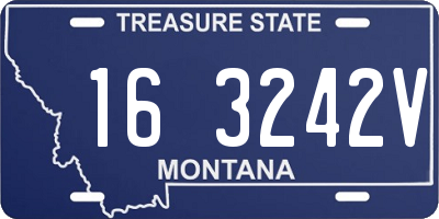 MT license plate 163242V